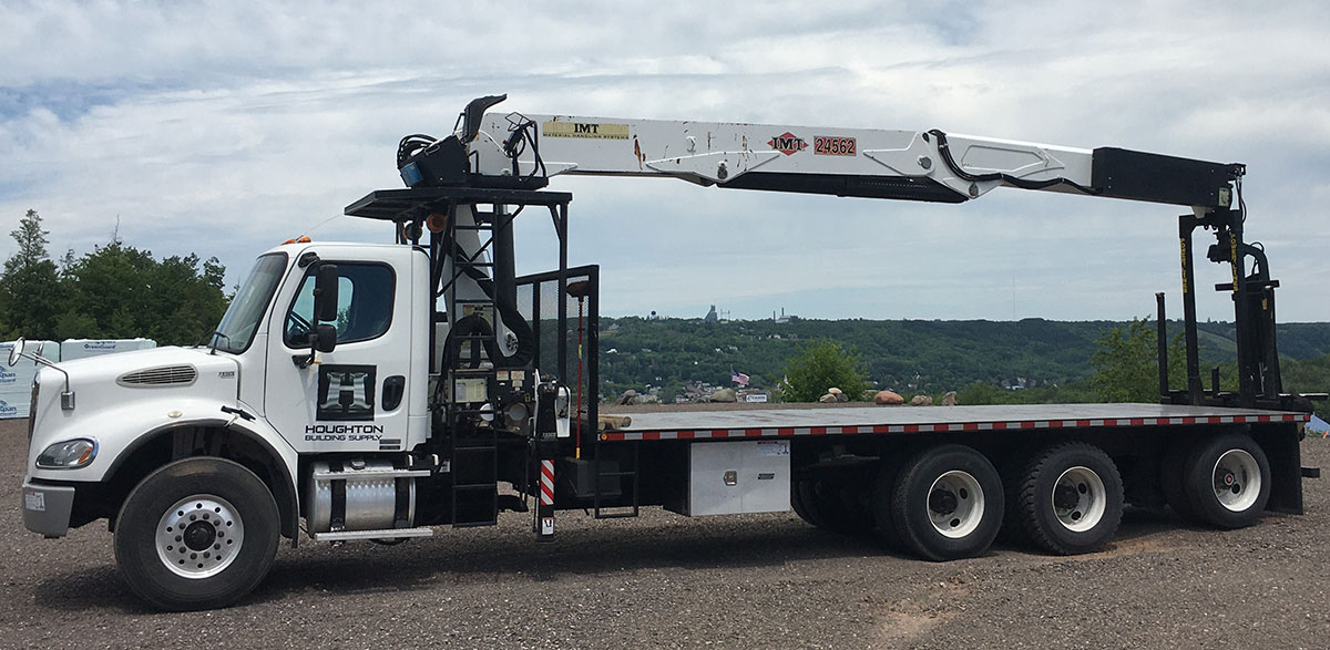 houghton building supply boom truck