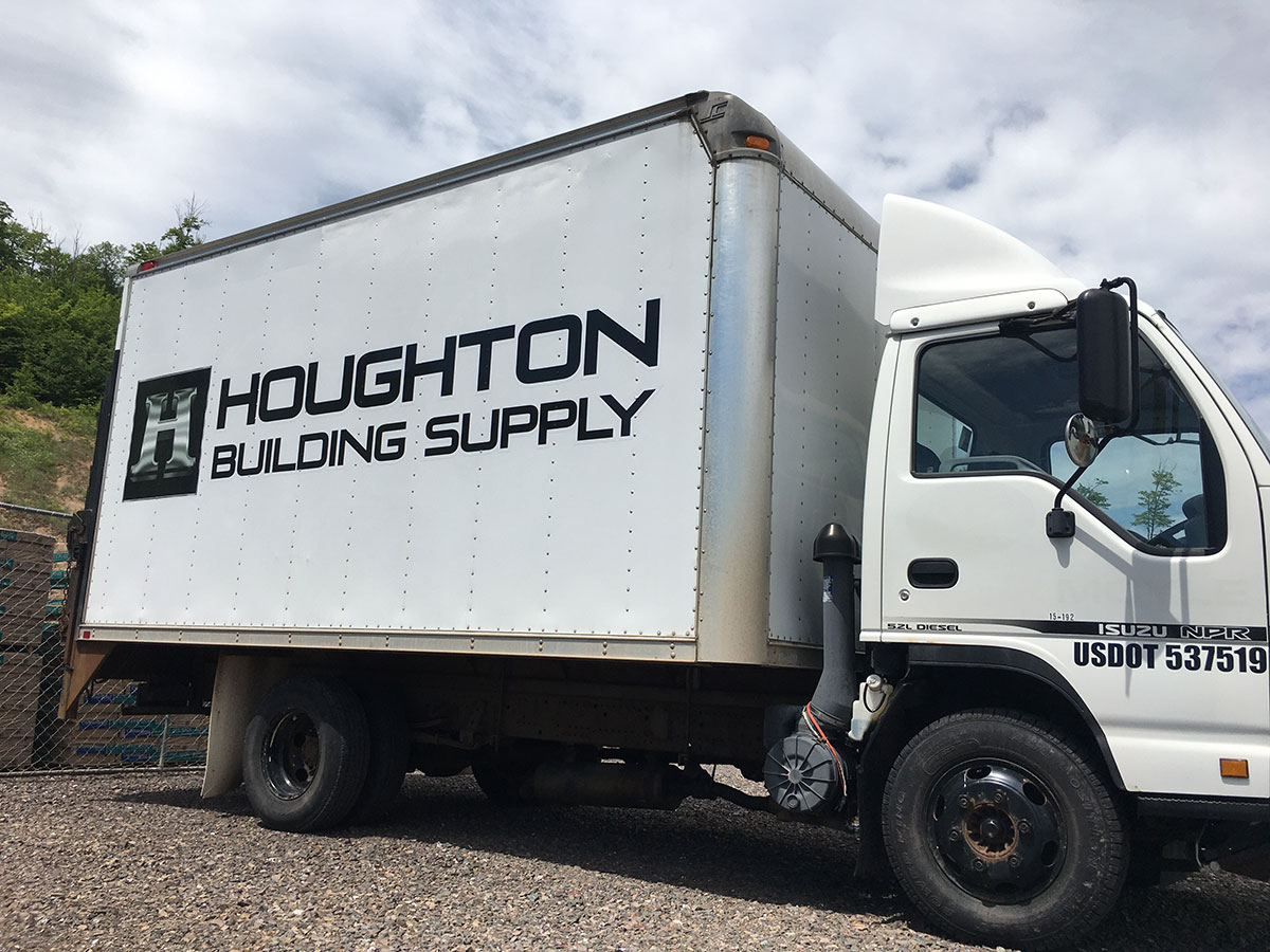 houghton building supply delivery box truck