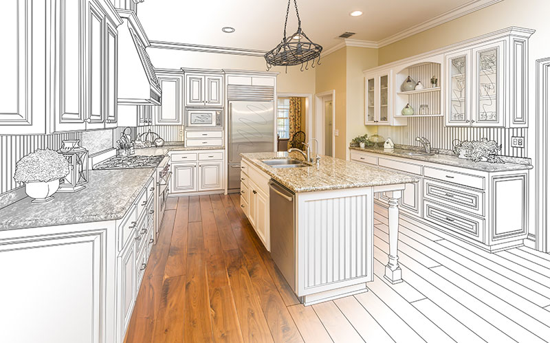 visualizer of a kitchen rendering